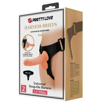 20 cm Tom Testisli Damarlı Büyük Boy Belden Bağlamalı Strapon Penis