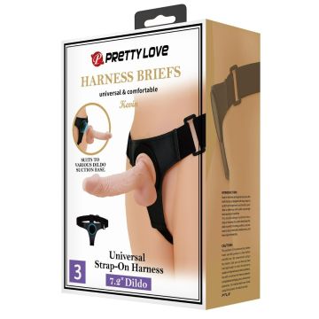 19 cm Kevin Testisli Damarlı Belden Bağlamalı Strapon Penis